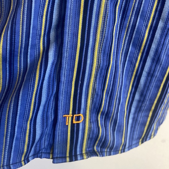 Thomas Dean striped button down 100% cotton shirt - Picture 3 of 6